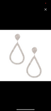 Load image into Gallery viewer, Crystal Rhinestone Graduated Concentric Teardrop Earrings
