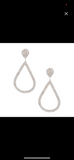 Crystal Rhinestone Graduated Concentric Teardrop Earrings
