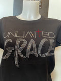 UNLIMITED GRACE with Red Cross Premium Rhinestone Tee