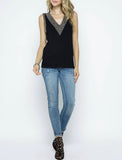 V-neck Bejeweled Sleeveless Top women