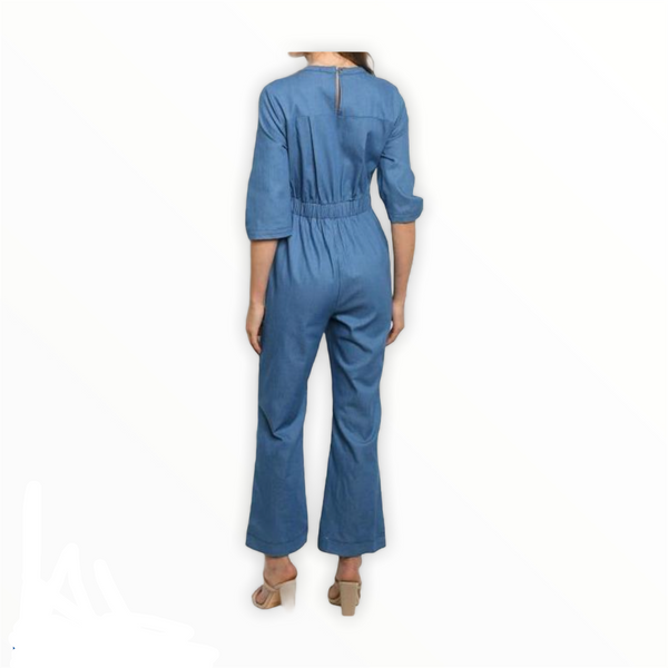 Blue Denim Jumpsuit WOmen Fashion