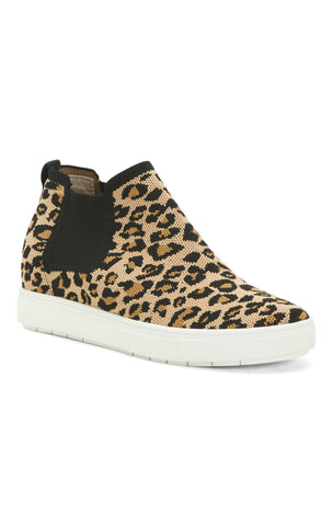 Leopard Print Sporty High Top Sneakers Women