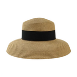 Straw Hat with Black Bow