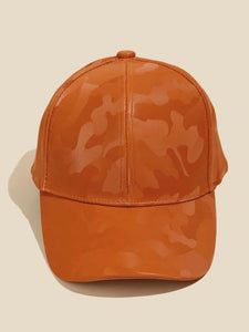 Baseball Cap Hat Camel Hat PU leather hat