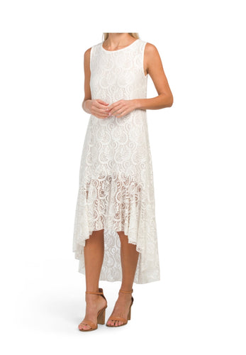 All Over Lace Hi Low Dress Women