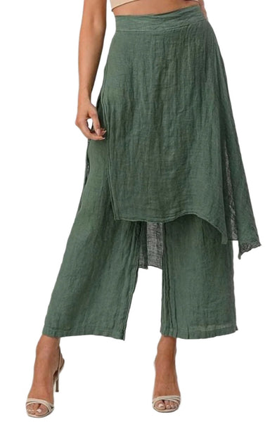 Skirt Pant in 100% Linen