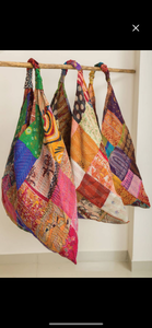 Colorful Silk Triangle Bag