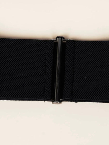 Elastic Wide Belt- Black