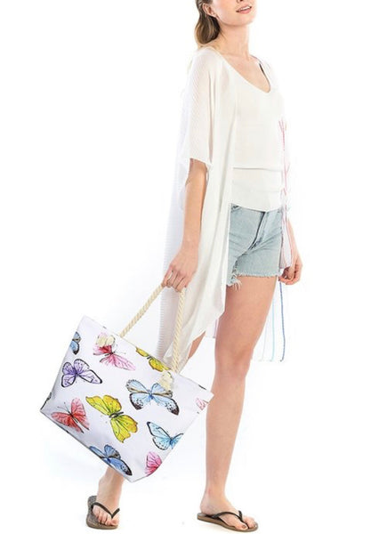 Large Beach Top Handles Tote Bag