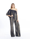 Bamboo Black/Taupe Jumpsuit