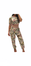Load image into Gallery viewer, Half Sleeve Floral Print Set Round Neck lounger 2 pc
