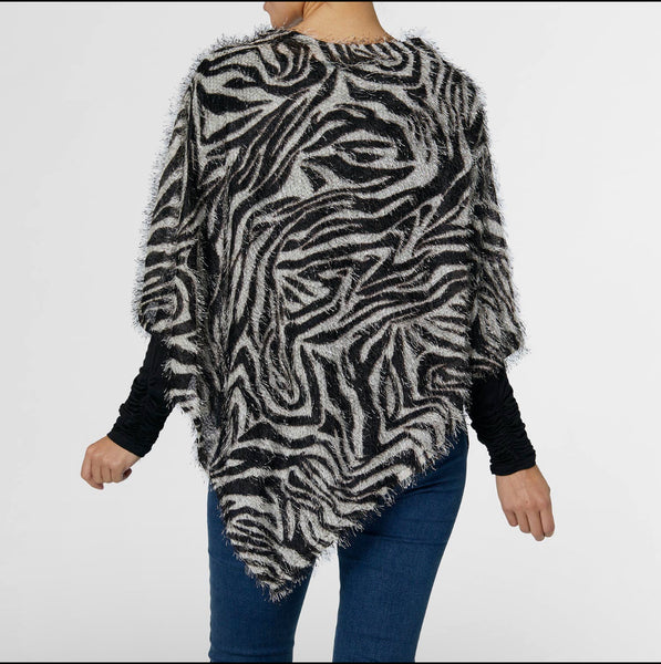 Animal print poncho