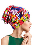 Abstract Pattern Print Turban Hats
