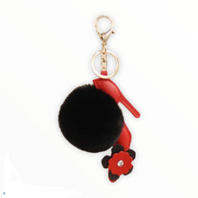 Load image into Gallery viewer, High Heel Fur Ball Red KeyChain