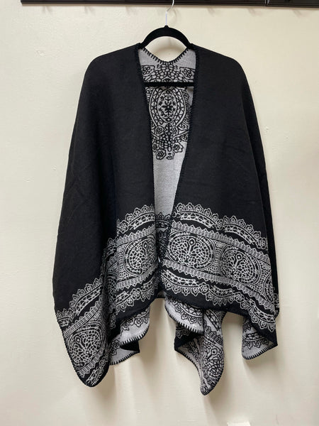 Fashion Poncho Reversible Women