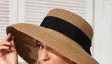 Straw Hat with Black Bow