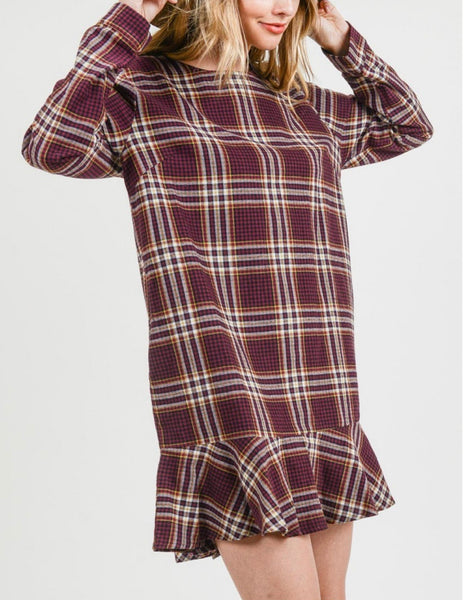 Checker Shift Dress Women