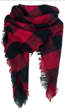 Load image into Gallery viewer, Plaid Blanket Scarf Winter Scarf for Women, Warm Soft Oversized