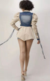Denim contrast jacket