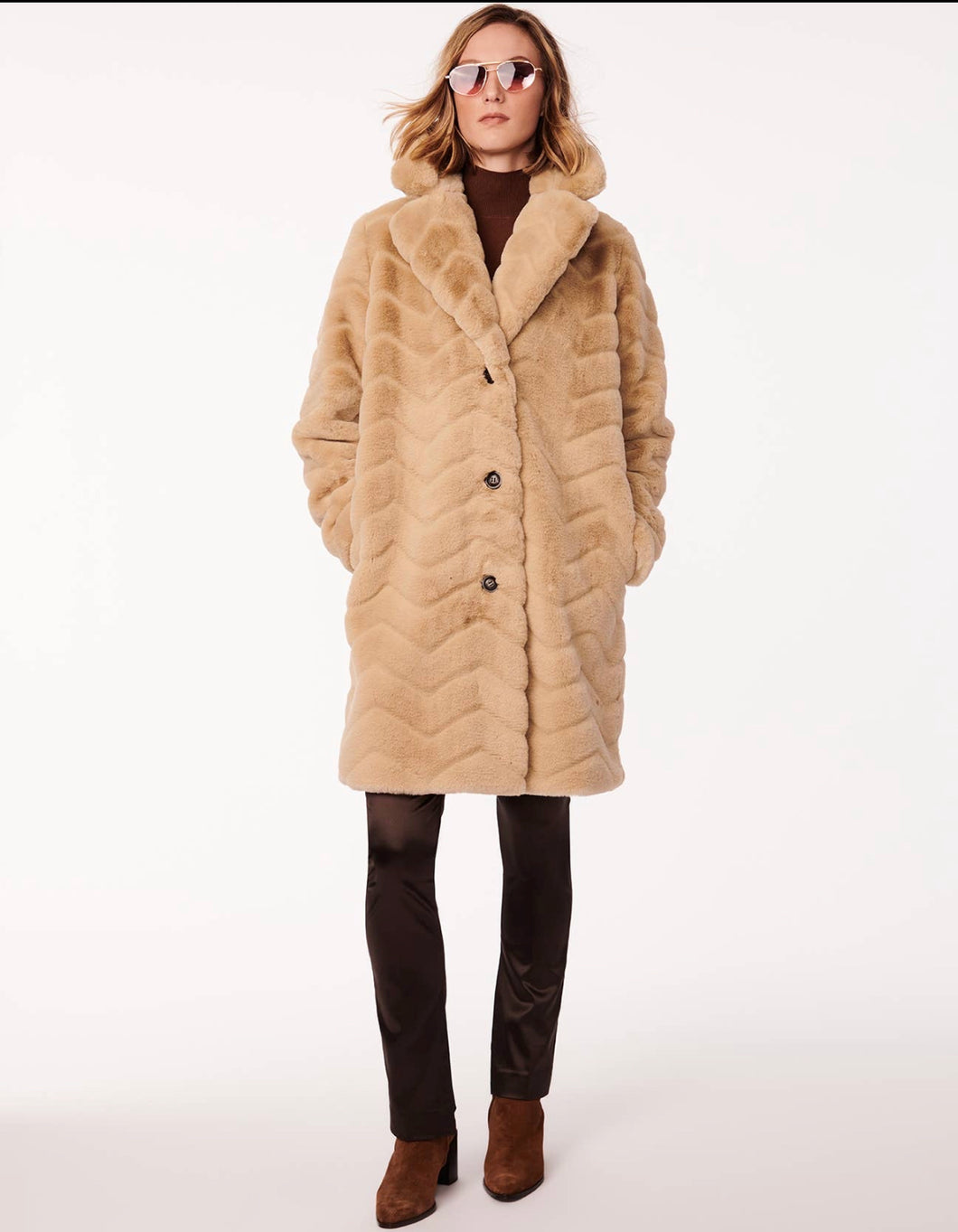 Faux Fur Long Wavy Coat