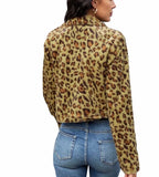 Leopard Pattern Faux Fur Coat