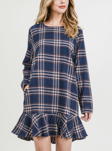 Checker Shift Dress Women