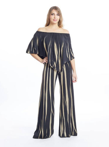 Bamboo Black/Taupe Jumpsuit
