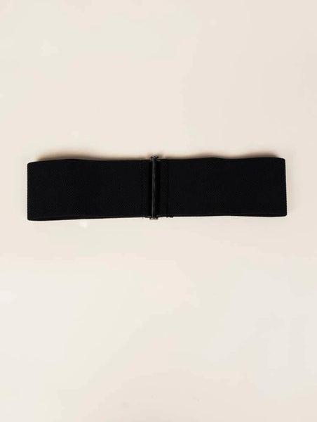 Elastic Wide Belt- Black