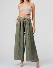 Load image into Gallery viewer, Palazzo style pants in 100% Italian Linen