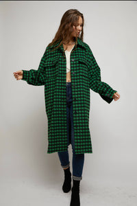 Houndstooth Button Down Me Jacket Women