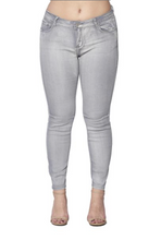 Load image into Gallery viewer, Womens Basic Grey Jeans Plus Sizes