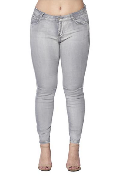 Basic Grey Jeans Plus Sizes