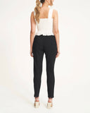 Black Ponte Pants with back slit