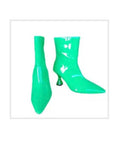 Dress Booties patent Leather Heels Pointy Toe