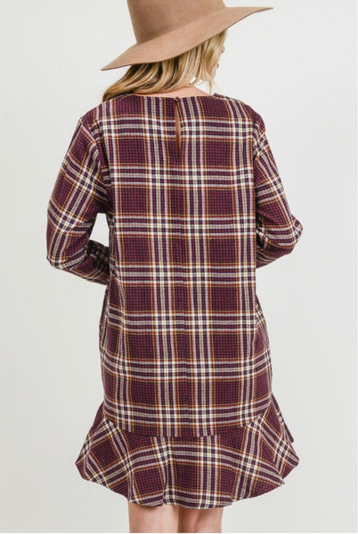 Checker Shift Dress Women