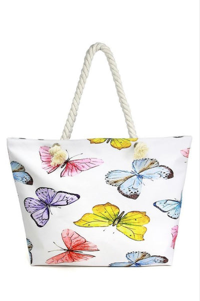 Large Beach Top Handles Tote Bag