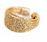 Twisted metal multi layered adjustable ring