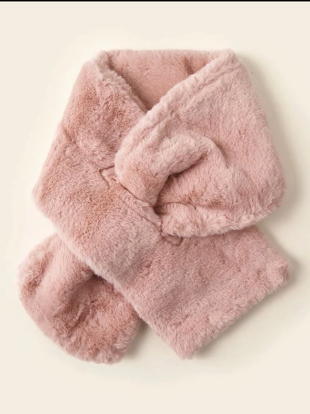 Faux Fur Warm Soft Furry Wrap Around Loophole Scarf