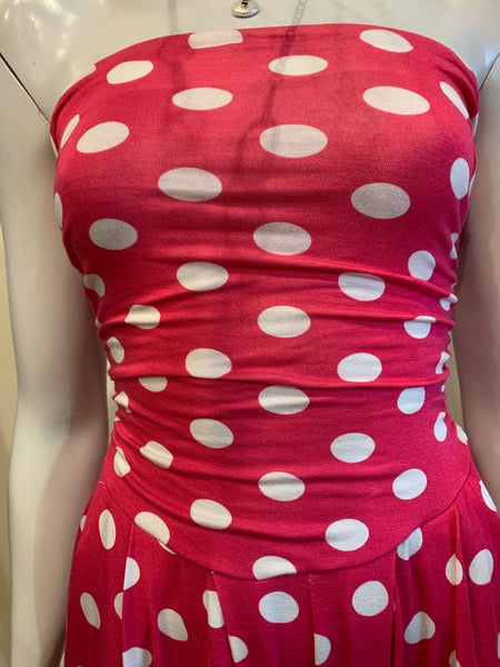 Fuchsia Polka Dot Jumpsuit Women