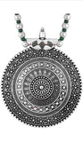 Bohemian Statement Necklace Silver Tone