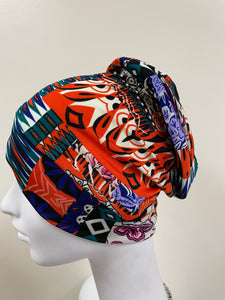 Women Abstract Pattern Print Turban Hats