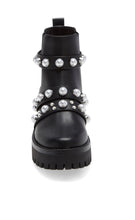 Load image into Gallery viewer, Black women pearl embellished boots