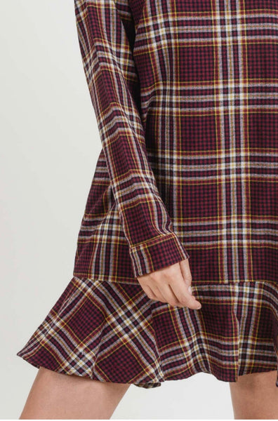 Checker Shift Dress Women