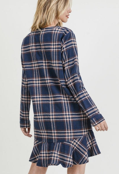 Checker Shift Dress Women