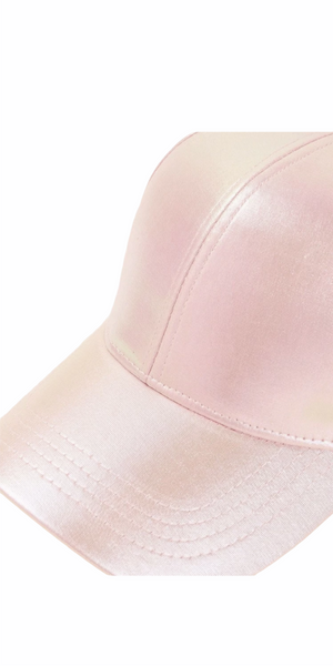 Baseball Cap Hat Pink Hat PU leather hat