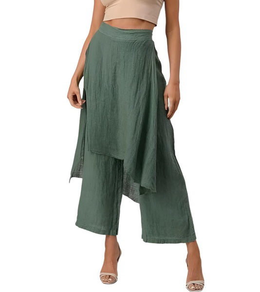 Skirt Pant in 100% Linen