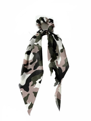 Camo Pattern Scrunchie Scarf