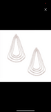 Crystal Rhinestone Graduated Concentric Teardrop Earrings