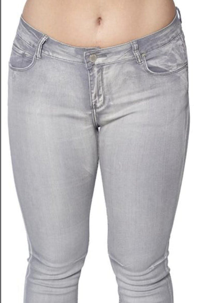 Basic Grey Jeans Plus Sizes