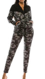 Camo track jacket and pants sets